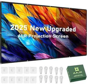 AAJK Alr Outdoor Projectior Screen, 4K Movie Projector Screen 16:9 HD Foldable Anti-Crease Portable Projector, Movies Screen for Home Theater Outdoor Indoor AAJK Alr Outdoor Projectior Screen, 4K Movie Projector Screen 16:9 HD Foldable Anti-Crease Portable Projector, Movies Screen for Home Theater Outdoor Indoor