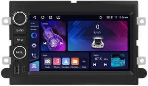 Android 15 Double Din GPS Car Stereo Radio for Ford F150, 4+64G Wireless Carplay & Android Auto Radio, 7" Touchscreen Bluetooth Receiver with Mirror Link WiFi FM/RDS SWC + Backup Camera MIC Android 15 Double Din GPS Car Stereo Radio for Ford F150, 4+64G Wireless Carplay & Android Auto Radio, 7" Touchscreen Bluetooth Receiver with Mirror Link WiFi FM/RDS SWC + Backup Camera MIC