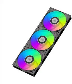 PCCOOLER ARGB 120mm Case Fan 3-Pack, Geometric Side Lighting, High Performance PWM Fan with FDB Bearing, for Radiators & PC Case (F3 S120 ARGB BK 3IN1) PCCOOLER ARGB 120mm Case Fan 3-Pack, Geometric Side Lighting, High Performance PWM Fan with FDB Bearing, for Radiators & PC Case (F3 S120 ARGB BK 3IN1)