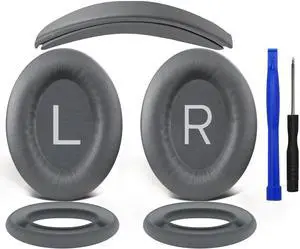 SOULWIT Replacement Kit for Bose QuietComfort 45 (QC45)/Quiet Comfort 35 (QC35, QC35II)/QC SE/QC Wireless Headphones, Ear Pads Cushions + Headband + Silicone Earpads Cover Protector - Eclips SOULWIT Replacement Kit for Bose QuietComfort 45 (QC45)/Quiet Comfort 35 (QC35, QC35II)/QC SE/QC Wireless Headphones, Ear Pads Cushions + Headband + Silicone Earpads Cover Protector - Eclips