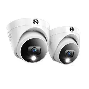 Night Owl Add On Wired 2K HD Indoor/Outdoor Deterrence Dome Cameras with 2-Way Audio (2-Pack) (Requires Compatible DVR - Sold Separately) Night Owl Add On Wired 2K HD Indoor/Outdoor Deterrence Dome Cameras with 2-Way Audio (2-Pack) (Requires Compatible DVR - Sold Separately)