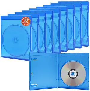30Pack Blue Blu-Ray Cases,1-Disc Blu-Ray Cases,DVD/CD Multi Holder Singe 12mm Standard Size Discs Holder Blue Transparent,Eco-Friendly Blue Ray Sleeve 30Pack Blue Blu-Ray Cases,1-Disc Blu-Ray Cases,DVD/CD Multi Holder Singe 12mm Standard Size Discs Holder Blue Transparent,Eco-Friendly Blue Ray Sleeve