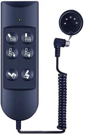 RYQIF Lift Chair Remote Replacement, Power Recline Chair Hand Control for Home, 6 Button 5 Pin Plug Extension Cable for Okin Golden Catnapper Dewert Limoss RYQIF Lift Chair Remote Replacement, Power Recline Chair Hand Control for Home, 6 Button 5 Pin Plug Extension Cable for Okin Golden Catnapper Dewert Limoss