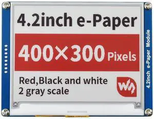 waveshare 4.2inch E-Ink Display Module Compatible with Raspberry Pi 5/4B/3B/Zero/Zero W/Zero 2W/Pico/Pico W/Pico WH, 400x300 Resolution Three-Color SPI Interface waveshare 4.2inch E-Ink Display Module Compatible with Raspberry Pi 5/4B/3B/Zero/Zero W/Zero 2W/Pico/Pico W/Pico WH, 400x300 Resolution Three-Color SPI Interface