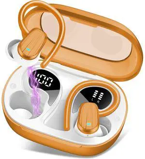 OYIB Wireless Earbuds, 50H Bluetooth 5.4 Headphones Sport, Bluetooth Earbuds with ENC Noise Canceling, Orange OYIB Wireless Earbuds, 50H Bluetooth 5.4 Headphones Sport, Bluetooth Earbuds with ENC Noise Canceling, Orange