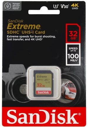 Sandisk Extreme SD card 32 GB U3 100 mb/s Sandisk Extreme SD card 32 GB U3 100 mb/s