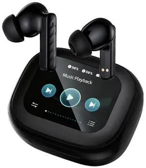Faifxo Wireless Earbuds, Bluetooth 5.4 Headphones in Ear with Smart Touchscreen Case, ANC Noise Cancelling Ear Buds, 60H Playtime for Sports & Working, Bass Stereo Sound for iPhone/Android (Bla Faifxo Wireless Earbuds, Bluetooth 5.4 Headphones in Ear with Smart Touchscreen Case, ANC Noise Cancelling Ear Buds, 60H Playtime for Sports & Working, Bass Stereo Sound for iPhone/Android (Bla