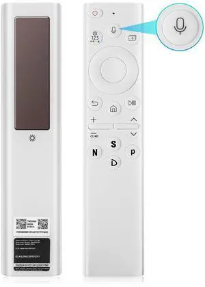 BN5901391A Solar Voice Remote Replacement for Samsung Frame TV Remote Control with Rechargeable Solar Cell Compatible with Samsung 20212023 NEO QLED 4K HDR Smart TVs 4 Shortcut Buttons