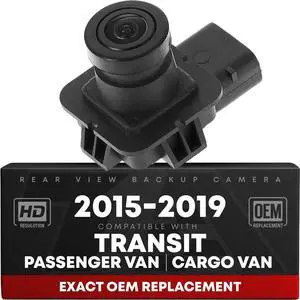 Rear View Backup Camera, Reverse Park Assist - Compatible with 2015-2019 Ford Transit Cargo Van, Passenger Van - OEM CK4Z19G490A, CK4T19G490AB, 592-027, FO1960146 Rear View Backup Camera, Reverse Park Assist - Compatible with 2015-2019 Ford Transit Cargo Van, Passenger Van - OEM CK4Z19G490A, CK4T19G490AB, 592-027, FO1960146