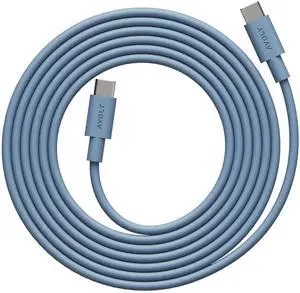 Avolt USB-C to USB-C Cable (6.6 ft) Soft Silicone Fast Charging Cable for iPhone 15, MacBook, iPad & Android Tangle-Free, Durable Design (USB C to USB C, Shark Blue) Avolt USB-C to USB-C Cable (6.6 ft) Soft Silicone Fast Charging Cable for iPhone 15, MacBook, iPad & Android Tangle-Free, Durable Design (USB C to USB C, Shark Blue)
