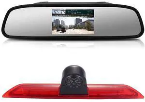 Car Third Roof Top Mount Brake Light 3 Rear View Camera, HD Night Vision Waterproof for Ford Transit tourneo Custom Jumbo Kasten V363 F150 F250 F350 V636 MK8 2012-2020 (with 4.3-inch Rearview Mirror) Car Third Roof Top Mount Brake Light 3 Rear View Camera, HD Night Vision Waterproof for Ford Transit tourneo Custom Jumbo Kasten V363 F150 F250 F350 V636 MK8 2012-2020 (with 4.3-inch Rearview Mirror)