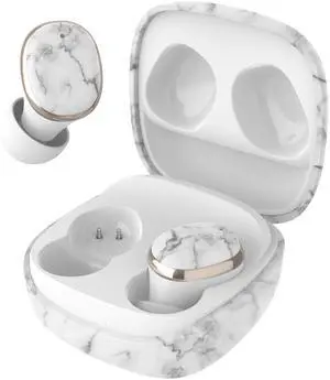Groovz Go Essential True Wireless Earbuds with Charging Case - Up to 26 Hrs Battery Life - Designed & Engineered in the USA - Sweat-Resistant Bluetooth Earbuds with Built-in Microphone - White Groovz Go Essential True Wireless Earbuds with Charging Case - Up to 26 Hrs Battery Life - Designed & Engineered in the USA - Sweat-Resistant Bluetooth Earbuds with Built-in Microphone - White