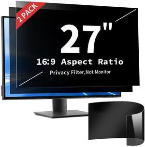 DEJIMAX 2 Pack- 27 Inch Curved Computer Privacy Screen Filter for 16:9 Widescreen Computer Screen Protector Computer Screen Privacy Shield Anti Glare and Blue Light DEJIMAX 2 Pack- 27 Inch Curved Computer Privacy Screen Filter for 16:9 Widescreen Computer Screen Protector Computer Screen Privacy Shield Anti Glare and Blue Light