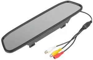 PONPY 4.3" TFT Color LCD Screen 2 Video Input Car Rear View Mirror Monitor Vehicle Parking in-Mirror Monitor for DVD/VCR/Car Reverse Camera PONPY 4.3" TFT Color LCD Screen 2 Video Input Car Rear View Mirror Monitor Vehicle Parking in-Mirror Monitor for DVD/VCR/Car Reverse Camera