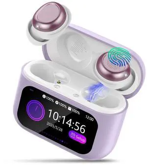 ZYHKON Sleep Earbuds Light-Weight Headphones, Mini Sleep Headphones Bluetooth in Ear Small Design for Side Sleepers, 48H Playtime with Charging Case, Darkpurple ZYHKON Sleep Earbuds Light-Weight Headphones, Mini Sleep Headphones Bluetooth in Ear Small Design for Side Sleepers, 48H Playtime with Charging Case, Darkpurple