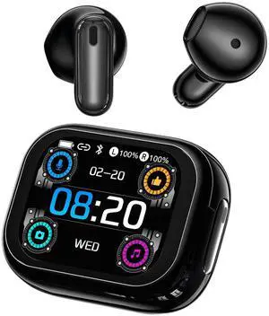 JKNKCO Semi-in-Ear Wireless Bluetooth 6.0 Earbuds, HD Clear Calls, 40H Playtime, IPX5 Waterproof, Touch Screen Case, No Subscription, 165 Languages Online Translation for Travel Daily Use NE68 JKNKCO Semi-in-Ear Wireless Bluetooth 6.0 Earbuds, HD Clear Calls, 40H Playtime, IPX5 Waterproof, Touch Screen Case, No Subscription, 165 Languages Online Translation for Travel Daily Use NE68