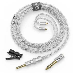 BASN MMCX in Ear Monitor Cable,392 Cores Silver-Plated OFC IEM Litz Cord BASN MMCX in Ear Monitor Cable,392 Cores Silver-Plated OFC IEM Litz Cord