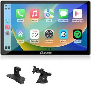 CARPURIDE 9 Inch Car Play Screen for Car, Compatible with Wireless/Wired Apple CarPlay, Android Auto and Mirror Link - Bluetooth Audio, Navigation,Siri, FM, AUX CARPURIDE 9 Inch Car Play Screen for Car, Compatible with Wireless/Wired Apple CarPlay, Android Auto and Mirror Link - Bluetooth Audio, Navigation,Siri, FM, AUX