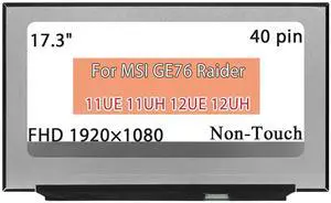 17.3" Computer Screen Replacement for MSI GE76 Raider 11UE 11UH 12UE 12UH MS-17K3 MS-17K2 MS-17K1 MS-17K4 LCD Display Panel FHD 1920 * 1080 40 Pins 144Hz Non-Touch 17.3" Computer Screen Replacement for MSI GE76 Raider 11UE 11UH 12UE 12UH MS-17K3 MS-17K2 MS-17K1 MS-17K4 LCD Display Panel FHD 1920 * 1080 40 Pins 144Hz Non-Touch