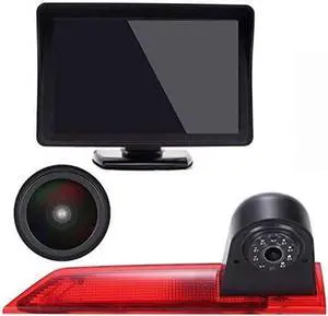 HD 1280x720pixel Third Brake Light Backup Reverse Camera+4.3 inch LCD Monitor,Car Parking Camera Replacement for Ford Transit Custom 2012-2016 Transporter Business MPV SUV Bus HD 1280x720pixel Third Brake Light Backup Reverse Camera+4.3 inch LCD Monitor,Car Parking Camera Replacement for Ford Transit Custom 2012-2016 Transporter Business MPV SUV Bus