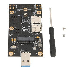 M.2 NGFF to USB 3.0 Adapter Card, 3042/3052 NGFF (M.2) to USB 3.0 A Adapter with Nano SIM Card Slot for 3G/4G/5G Module M.2 NGFF to USB 3.0 Adapter Card, 3042/3052 NGFF (M.2) to USB 3.0 A Adapter with Nano SIM Card Slot for 3G/4G/5G Module