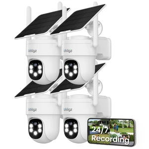 obligz AOV 24/7 Recording Solar Camera Security Outdoor, 4-Cam Solar Kit obligz AOV 24/7 Recording Solar Camera Security Outdoor, 4-Cam Solar Kit