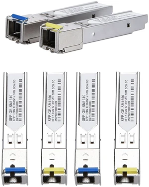 6 Pack 3KM SC Connector SFP Module, 1.25G Single-Mode Fiber SC Simplex Connector 1000BASE BiDi 1310nm/1550nm 3km SFP Transceiver Module 6 Pack 3KM SC Connector SFP Module, 1.25G Single-Mode Fiber SC Simplex Connector 1000BASE BiDi 1310nm/1550nm 3km SFP Transceiver Module