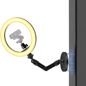 Webcam Magnetic Mount with Ring Light, 10'' Selfie Light with Rotating Magnetic Wall Holder Compatible with Logitech C920x StreamCam C930e C922s C925e C615 MX-Brio Brio-4K Brio-500 webcams Webcam Magnetic Mount with Ring Light, 10'' Selfie Light with Rotating Magnetic Wall Holder Compatible with Logitech C920x StreamCam C930e C922s C925e C615 MX-Brio Brio-4K Brio-500 webcams