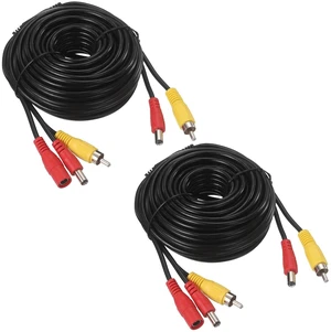 MECCANIXITY 2pcs RCA DC HD Video AV Extension Cable 32.8FT/10M 2 in 1 MECCANIXITY 2pcs RCA DC HD Video AV Extension Cable 32.8FT/10M 2 in 1