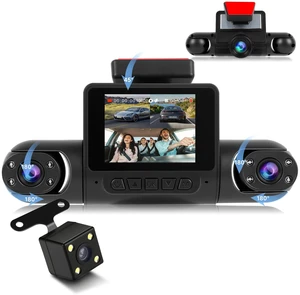 Orderich 4 Channel 360Dash Cam Front and Rear Inside Left Right, 2 Inch Dash Camera for Cars, Built-in Night Vision, Sensitive Motion Detection 24/7 Recording Parking Mode Monitor Reversing Help Orderich 4 Channel 360Dash Cam Front and Rear Inside Left Right, 2 Inch Dash Camera for Cars, Built-in Night Vision, Sensitive Motion Detection 24/7 Recording Parking Mode Monitor Reversing Help