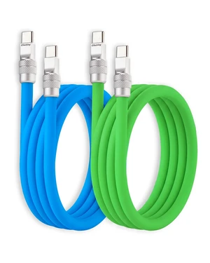 chubbycable 240W Silicone USB C to C Cable, 2 Pack, Blue+Green, 16.4FT chubbycable 240W Silicone USB C to C Cable, 2 Pack, Blue+Green, 16.4FT