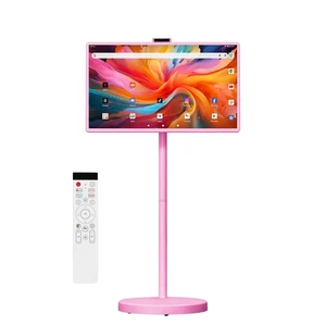 32" Portable Smart TV with Android 15, 1080P Touch Screen Monitor on Wheels, EDLA-Certified, 8GB+128GB Storage, 5MP Camera, 10H Playing Time, Rotatable Display, Wireless Casting, Voice Remote C 32" Portable Smart TV with Android 15, 1080P Touch Screen Monitor on Wheels, EDLA-Certified, 8GB+128GB Storage, 5MP Camera, 10H Playing Time, Rotatable Display, Wireless Casting, Voice Remote C