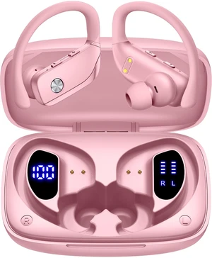 Wireless Earbuds Bluetooth Headphones Over Ear Hooks Ear Buds with 80H Playtime, LED Power Display, Dual Mic Clear Calls, Sports Wireless Ear Buds Bluetooth Earbuds for Running Gym Worko Wireless Earbuds Bluetooth Headphones Over Ear Hooks Ear Buds with 80H Playtime, LED Power Display, Dual Mic Clear Calls, Sports Wireless Ear Buds Bluetooth Earbuds for Running Gym Worko