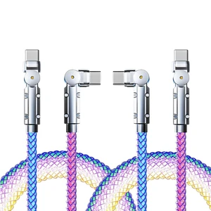 LED Light Up USB C Charging Cable 2Pack 6.6ft Rotating USB C to USB C Cable LED Light Up USB C Charging Cable 2Pack 6.6ft Rotating USB C to USB C Cable
