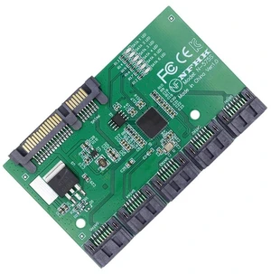 xiwai SATA HUB Ports 3.0 6Gbps 1 to 5 Splitter Adapter Converter PM Multiplier Port Selector JMB575 xiwai SATA HUB Ports 3.0 6Gbps 1 to 5 Splitter Adapter Converter PM Multiplier Port Selector JMB575