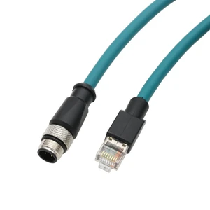 HangTon M12 4 Pin D-Coded to RJ45 Ethernet Cable for Industrial Barcode Reader Scanner Vision Sensor Actuator Encoder Network Switch Cat5e 7M HangTon M12 4 Pin D-Coded to RJ45 Ethernet Cable for Industrial Barcode Reader Scanner Vision Sensor Actuator Encoder Network Switch Cat5e 7M