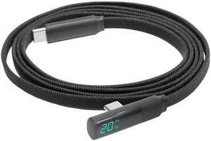 BoxWave Cable Compatible with Mobile Pixels Duex Plus - PowerDisplay PD Right Angle Cable (4ft) - USB-C to USB-C (100W), LED Wattage Info Extra Long Braided Nylon - Jet Black BoxWave Cable Compatible with Mobile Pixels Duex Plus - PowerDisplay PD Right Angle Cable (4ft) - USB-C to USB-C (100W), LED Wattage Info Extra Long Braided Nylon - Jet Black