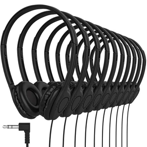 Maeline Kids Headphones for School Classroom K-12, Library, Museum, Travel, On Ear Stereo Headset with Adjustable Band & Faux Leather Cushions - 3.5mm Plug - 30 Pack - Black Maeline Kids Headphones for School Classroom K-12, Library, Museum, Travel, On Ear Stereo Headset with Adjustable Band & Faux Leather Cushions - 3.5mm Plug - 30 Pack - Black