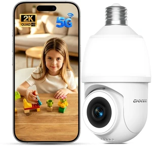 Light Bulb Security Camera,2K 5G & 2.4G WiFi Bulb Cameras for Home Security Light Bulb Security Camera,2K 5G & 2.4G WiFi Bulb Cameras for Home Security
