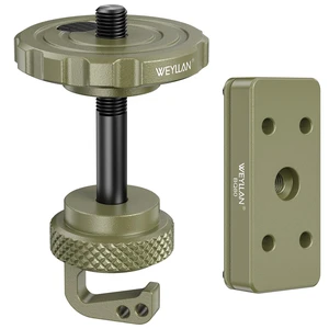 WEYLLAN BA5&BQ80 Tripod Ball Head Conversion Kit for BOG DeathGrip Tripod, Aluminum Arca Swiss Saddle Mount & Ball Head Converter Adapter Kit with Gravity Hook, 58mm Mounting Pan WEYLLAN BA5&BQ80 Tripod Ball Head Conversion Kit for BOG DeathGrip Tripod, Aluminum Arca Swiss Saddle Mount & Ball Head Converter Adapter Kit with Gravity Hook, 58mm Mounting Pan