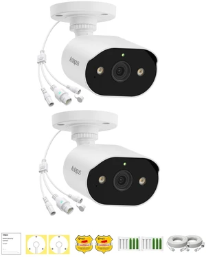 Anlapus 2 x 3MP Add-on PoE Bullet Camera, Color Night Vision, Two-Way Audio Anlapus 2 x 3MP Add-on PoE Bullet Camera, Color Night Vision, Two-Way Audio
