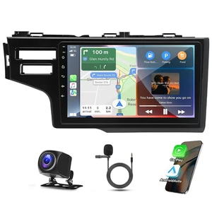 9 Inch Android 13 Car Stereo for Honda Fit 2014-2018 IPS HD Touch Screen Double Din Car Audio Receiver w/Wireless Carplay Android Auto GPS Navigation Bluetooth WiFi SWC BT Backup Camera Mic, 2+ 9 Inch Android 13 Car Stereo for Honda Fit 2014-2018 IPS HD Touch Screen Double Din Car Audio Receiver w/Wireless Carplay Android Auto GPS Navigation Bluetooth WiFi SWC BT Backup Camera Mic, 2+