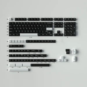 Sumgsn WOB Keycaps 172 Keys Cherry Profile Black Double Shot Keycaps Set Sumgsn WOB Keycaps 172 Keys Cherry Profile Black Double Shot Keycaps Set