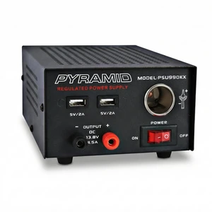 Universal Compact Bench Power Supply - 7 Amp Regulated Home Lab Benchtop AC-Dc Converter Power Supply for CB Radio, HAM W/ 13.8 Volt Dc 120V AC Supply, Dual USB, Cigarette Lighter - Pyramid PSU990KX Universal Compact Bench Power Supply - 7 Amp Regulated Home Lab Benchtop AC-Dc Converter Power Supply for CB Radio, HAM W/ 13.8 Volt Dc 120V AC Supply, Dual USB, Cigarette Lighter - Pyramid PSU990KX
