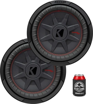 KICKER Subwoofer Package of 2 Items: 8" CompRT Subwoofers DVC 4-ohm (Pair) - 2X 48CWRT84 Subs KICKER Subwoofer Package of 2 Items: 8" CompRT Subwoofers DVC 4-ohm (Pair) - 2X 48CWRT84 Subs