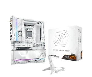 ASRock X870E Taichi White EATX Motherboard, AMD AM5 Ryzen 9000-7000, DDR5 8200+ (OC), PCIe 5.0 & USB4, 10GbE, Wi-Fi 7, 24+2+1 Phase 110A SPS ASRock X870E Taichi White EATX Motherboard, AMD AM5 Ryzen 9000-7000, DDR5 8200+ (OC), PCIe 5.0 & USB4, 10GbE, Wi-Fi 7, 24+2+1 Phase 110A SPS