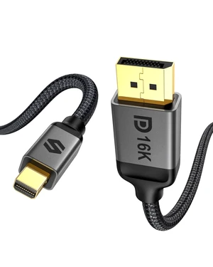 Silkland 16K Mini DisplayPort to DisplayPort 2.1 Cable, 16K@60Hz, 10FT Silkland 16K Mini DisplayPort to DisplayPort 2.1 Cable, 16K@60Hz, 10FT