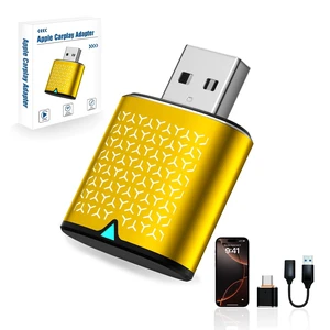 keeolve Mini Wireless Carplay Adapter for iPhone - Carplay Wireless Adapter Car Play Dongle Bluetooth, Compatible with iPhone iOS 10+, Stable & No Delay, Gold keeolve Mini Wireless Carplay Adapter for iPhone - Carplay Wireless Adapter Car Play Dongle Bluetooth, Compatible with iPhone iOS 10+, Stable & No Delay, Gold