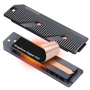 GRAUGEAR PS5 Pro/Slim M.2 SSD Heatsink, Integrated Copper Heatpipe, Aluminum Fins, Graphite Copper Foil Thermal Film, Compatible with M.2 SSD Upgrade for PlayStation 5 Pro/Slim GRAUGEAR PS5 Pro/Slim M.2 SSD Heatsink, Integrated Copper Heatpipe, Aluminum Fins, Graphite Copper Foil Thermal Film, Compatible with M.2 SSD Upgrade for PlayStation 5 Pro/Slim