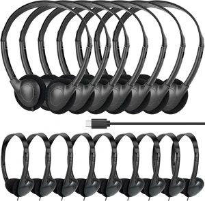 GDBOMA Kids USB C Headphones Bulk 50 Pack for Classroom School Wired On Ear GDBOMA Kids USB C Headphones Bulk 50 Pack for Classroom School Wired On Ear